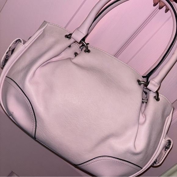 Juicy Couture Light Pink Satchel with Silver Accents